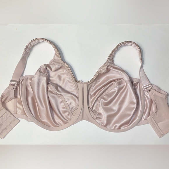 38DDD MINIMIZER Bali Underwire Satin Tracings 3562 Nude 4 Hook Wide Strap 3D 38F - Picture 3 of 12